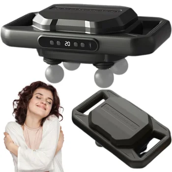 Body Massager with 4 Heads, 20 Intensity Levels and 6 Modes, USB