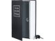 Metal book safe with key, 24 cm, black
