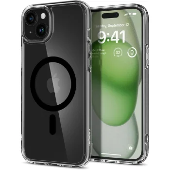 Spigen iPhone 15 Plus Case Ultra Hybrid Mag with MagSafe, Black