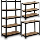 Heavy-Duty Metal Shelving Unit 150 x 75 x 30 cm Humberg HR-811, Black