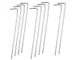 Steel Tent Pegs 24 cm, 10 pcs, Silver