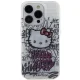 Hello Kitty iPhone 13 / 13 Pro Case IML Kitty On Bricks Graffiti, White