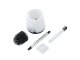 Silicone Toilet Brush, White/Gray