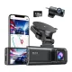 REDTIGER F7NP 4K + 1080p Dash Cam with 128GB Card, Wi-Fi 6, and GPS