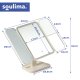 LED Makeup Mirror Soulima 26952, Trifold Vanity with 2x/3x Magnification, Cream White