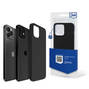 3mk Silicone Phone Case Cover iPhone 12 / iPhone 12 Pro - black
