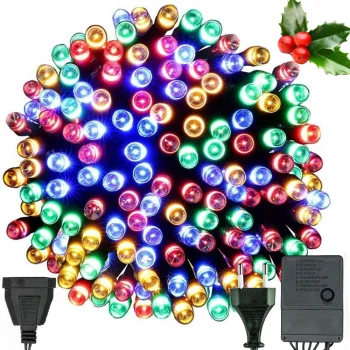 Indoor Christmas Tree String Lights, 300 LED, Multicolor, 8 Modes