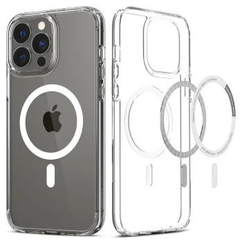 Spigen Ultra Hybrid MagSafe Case for iPhone 13 Pro Max, White / Transparent