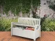 Keter Patio Garden Bench Storage Box 227L, White