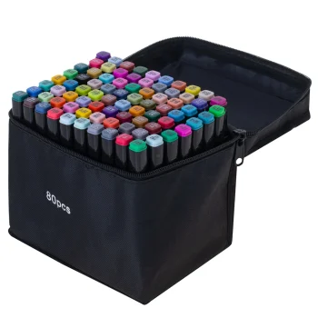 Double-Sided Alcohol Markers in Case 80 pcs + Stand