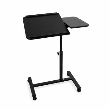 Adjustable Mobile Laptop Desk and Projector Stand, Black