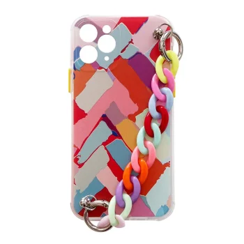 Phone Case with Chain Pendant for Samsung Galaxy S21 5G, Multicolour