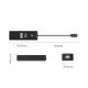 Orico PWCUR-C3 3-Port USB Hub (USB-A 3.0, USB-C 3.0, RJ45), 0.15m, Black