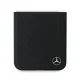 Mercedes Leather Wood Imitation MagSafe Case for Samsung Galaxy Z Flip 6 - Black