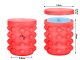 Silicone Ice Cube Bucket Mold with Lid, 32 pcs, Red