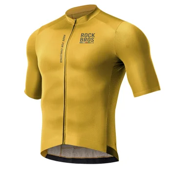 Rockbros Men's Cycling Jersey ROAD TO SKY 15120014024 Short Sleeve M - Yellow