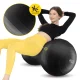 Gimnastikos kamuolys 4FIZJO Peanut Air Ball 45 x 90 cm, juodas