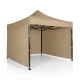 Plonos Garden Pavilion with 3 Walls, 3x3m, Beige