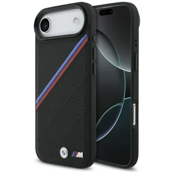 BMW iPhone 17 Air Case M Tricolor Metal Logo MagSafe, Black