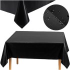 Ruhhy Decorative Foil Tablecloth 26569, Waterproof, 137x274 cm, Black