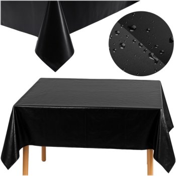 Ruhhy Decorative Foil Tablecloth 26569, Waterproof, 137x274 cm, Black