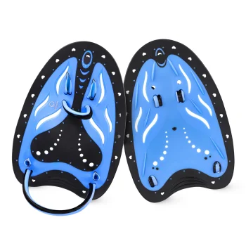 4Fizjo Tsunami Swimming Paddles, Black/Blue