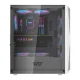 Darkflash DK352 Plus PC Case + 4 ARGB Fans, Black and White