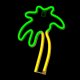Palm Tree LED Neon Sign Neolia NNE04, Orange and Green