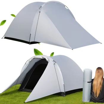 3-Person Tourist Camping Tent with Vestibule and Carry Bag