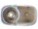 360° Spin Mop and Bucket Set with 2 Microfiber Pads, Ecru