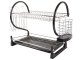 Two-Tier Dish Drainer, Black