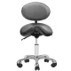 Giovanni 1025 Cosmetic Stool with Backrest Black
