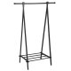 ModernHome Metal Garment Rack with Storage Shelf, Black