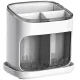 Kitchen Cutlery Drainer and Organizer, Grey