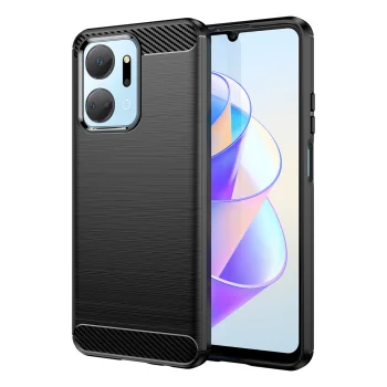 Carbon Case Phone Cover for Honor Play 40 Plus / Honor X7a, Black