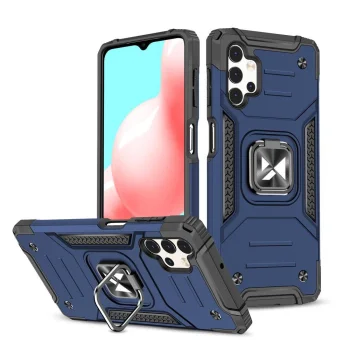 Wozinsky Ring Armor Case for Samsung Galaxy A73 with Ring Holder, Blue