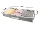 Large Underbed Storage Bag Organizer for Shoes and Bedding, Zippered, 90x42x14 cm, Grey