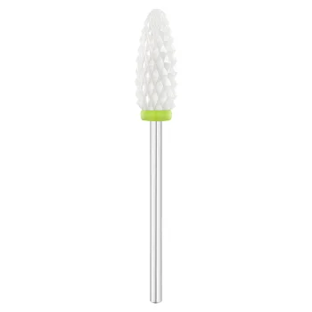Exo Ceramic Nail Drill Bit, Oval, Coarse (Green), Ø 6.0 mm