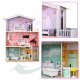 Wooden Pastel Dollhouse Villa DIY Model with Furniture 117 cm