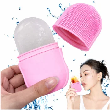 Silicone Ice Roller for Face Massage, Pink