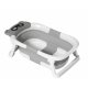 Foldable Baby Bathtub with Thermometer and Infant Support Pillow, Grey