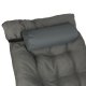 LUARO Folding Garden Sun Lounger with Cushion, Grey