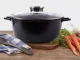 Cooking Pot with Aroma Infuser and Glass Lid 12.6L, Black