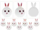 LED Silicone Rabbit Night Light for Kids RGB Touch, White