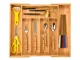 Bamboo Cutlery Drawer Organizer, 7 Compartments, 27-39cm