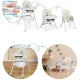 Ricokids Milo High Chair with Tray and Bib, Grey