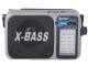 Portable AM/FM Jobsite and Kitchen Radio RDD RD-306 with Flashlight, grey