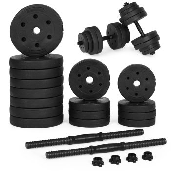 Adjustable Dumbbells Set 2x15 kg Total 30 kg for Home Workout
