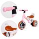 ECOTOYS 2-in-1 bērnu trīsritenis un balansa ritenis, rozā