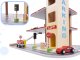 Children Play Wooden Multi-storey Parking Garage with Elevator, Gas Station and Cars